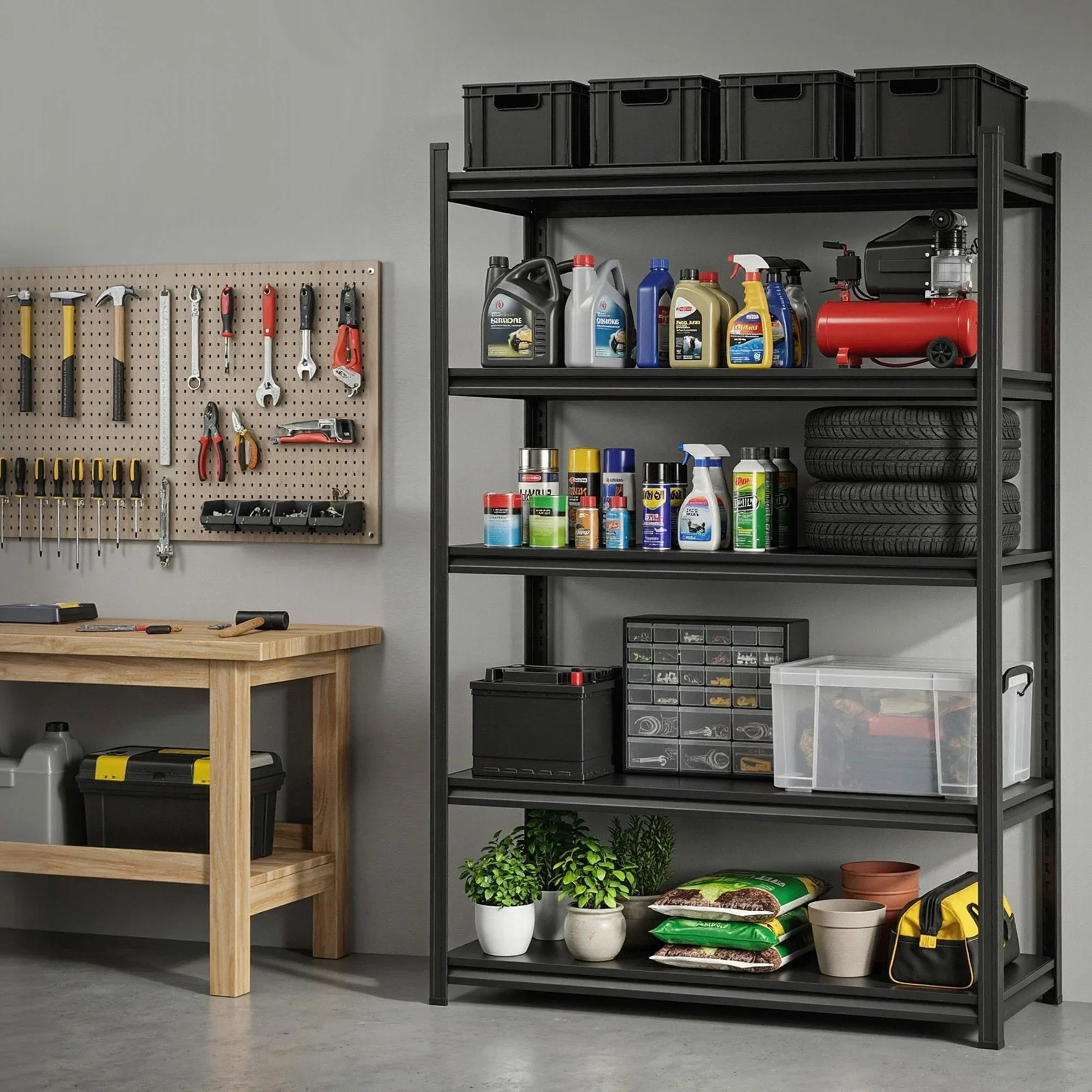 Garage Shelving 1.8X1.2m Warehouse Rack Storage Shelves Workshop Racks Steel - Image 2