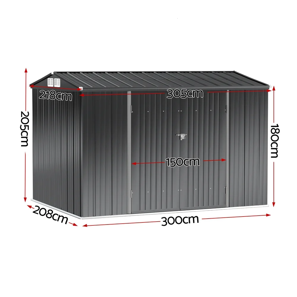 Garden Shed 3x2.18M Outdoor Storage Sheds Tool Workshop House Shelter - Image 5