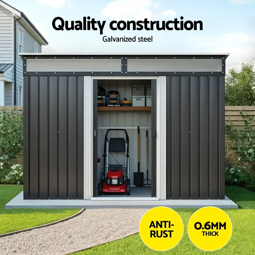 Garden Shed Outdoor Storage 2.60x1.95M Tool Sheds Workshop House Shelter - Image 3