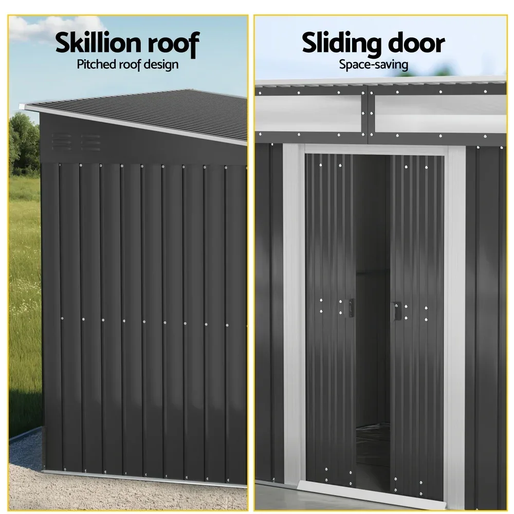Garden Shed Outdoor Storage 2.60x1.95M Tool Sheds Workshop House Shelter - Image 4
