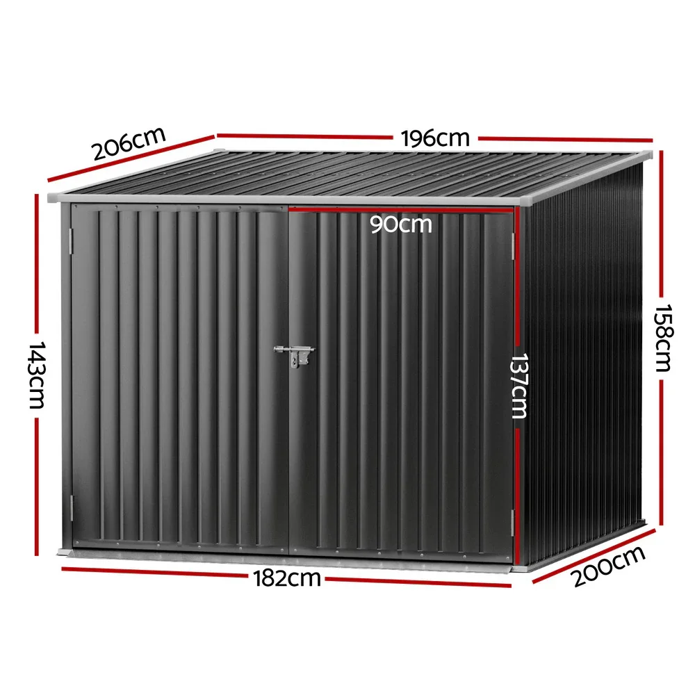 Garden Shed Sheds Outdoor Storage 2.06x1.96M Tool Workshop House Shelter - Image 2