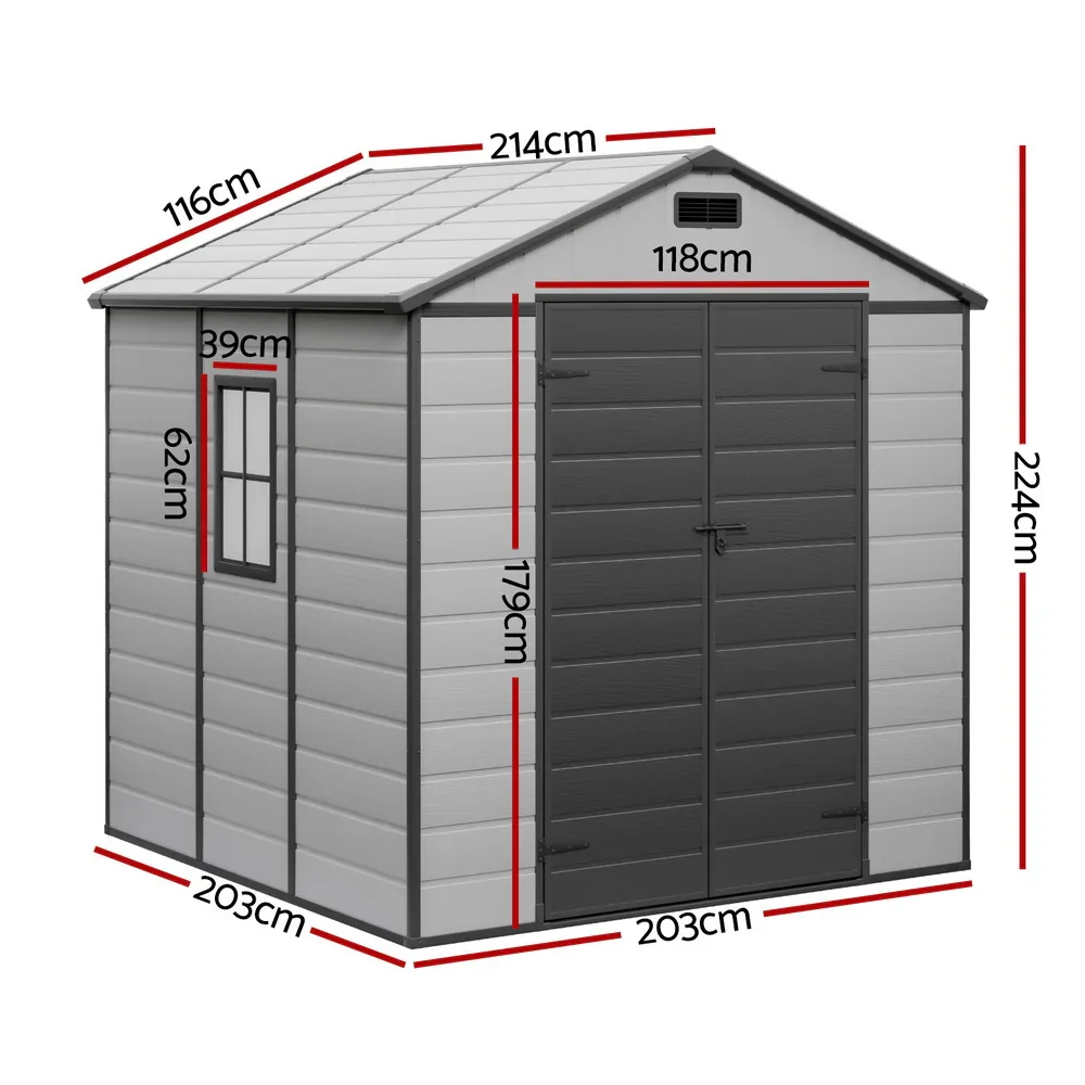 Garden Shed Sheds Outdoor Storage 2.15x2.14M Tool Workshop House Shelter - Image 5