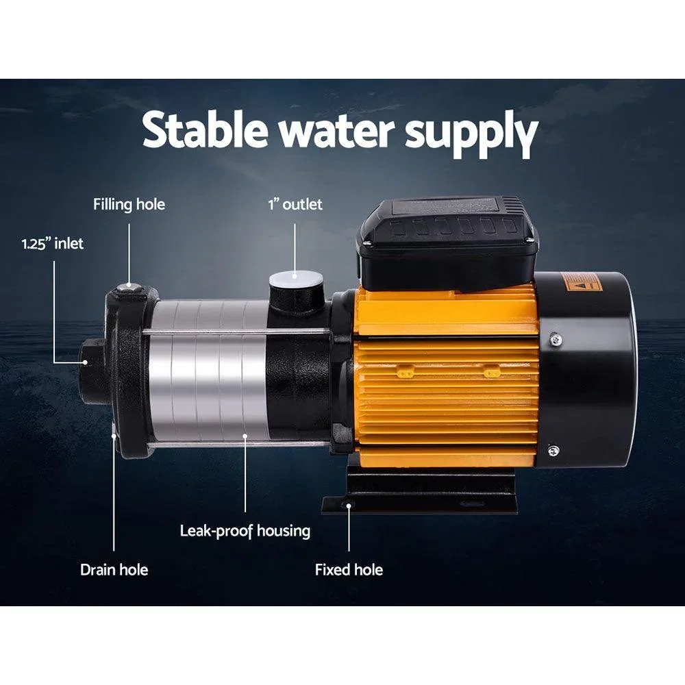 Garden Water Pump High Pressure 2500W 6-Stage Tank Irrigation Yellow - Image 3