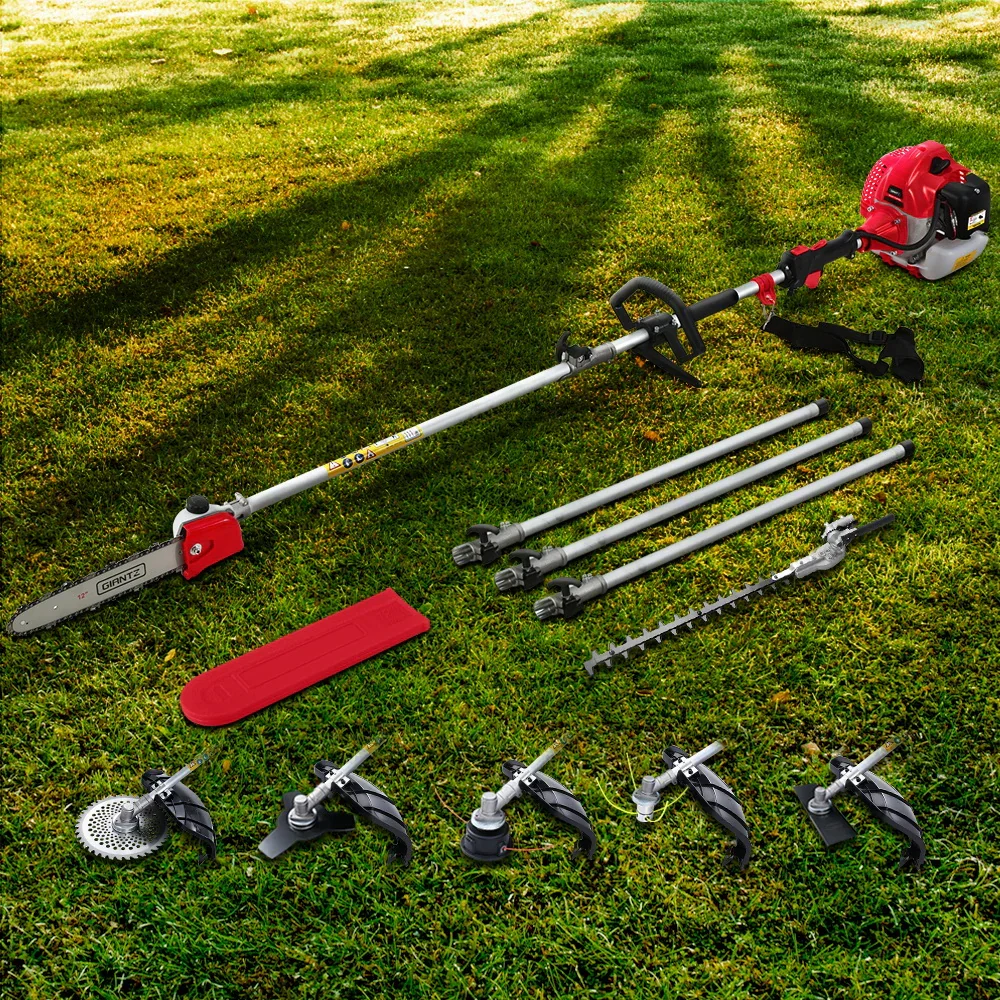 65CC Pole Chainsaw Hedge Trimmer Brush Cutter Whipper Snipper 7-in-1 5.6m - Image 5