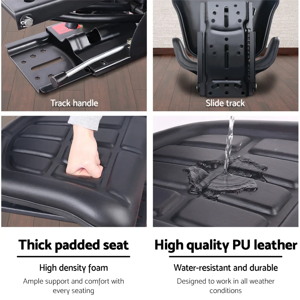 Tractor Seat Forklift Excavator Truck Universal Digger Chair PU Leather - Image 6