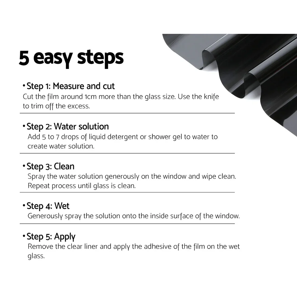Window Tint Film Black Roll 15% VLT Home House 100cm X 30m Tinting tools - Image 6