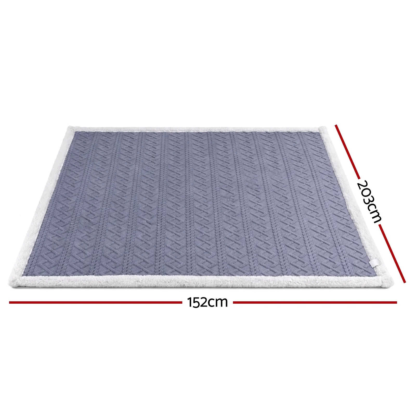 152x203cm Throw Blanket Double-Sided Fleece Lightweight For Sofa Couch Bed Queen - Image 8