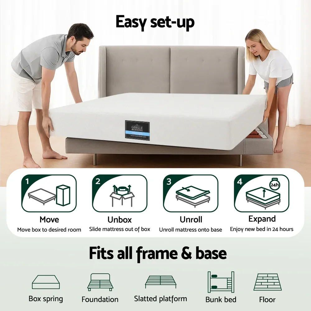 20cm Memory Foam Mattress Green Tea King - Image 7