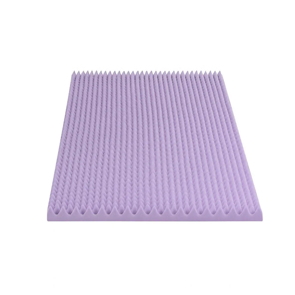 5cm Memory Foam Mattress Topper Lavender Infused Egg Crate Pad Mat Single - Image 7