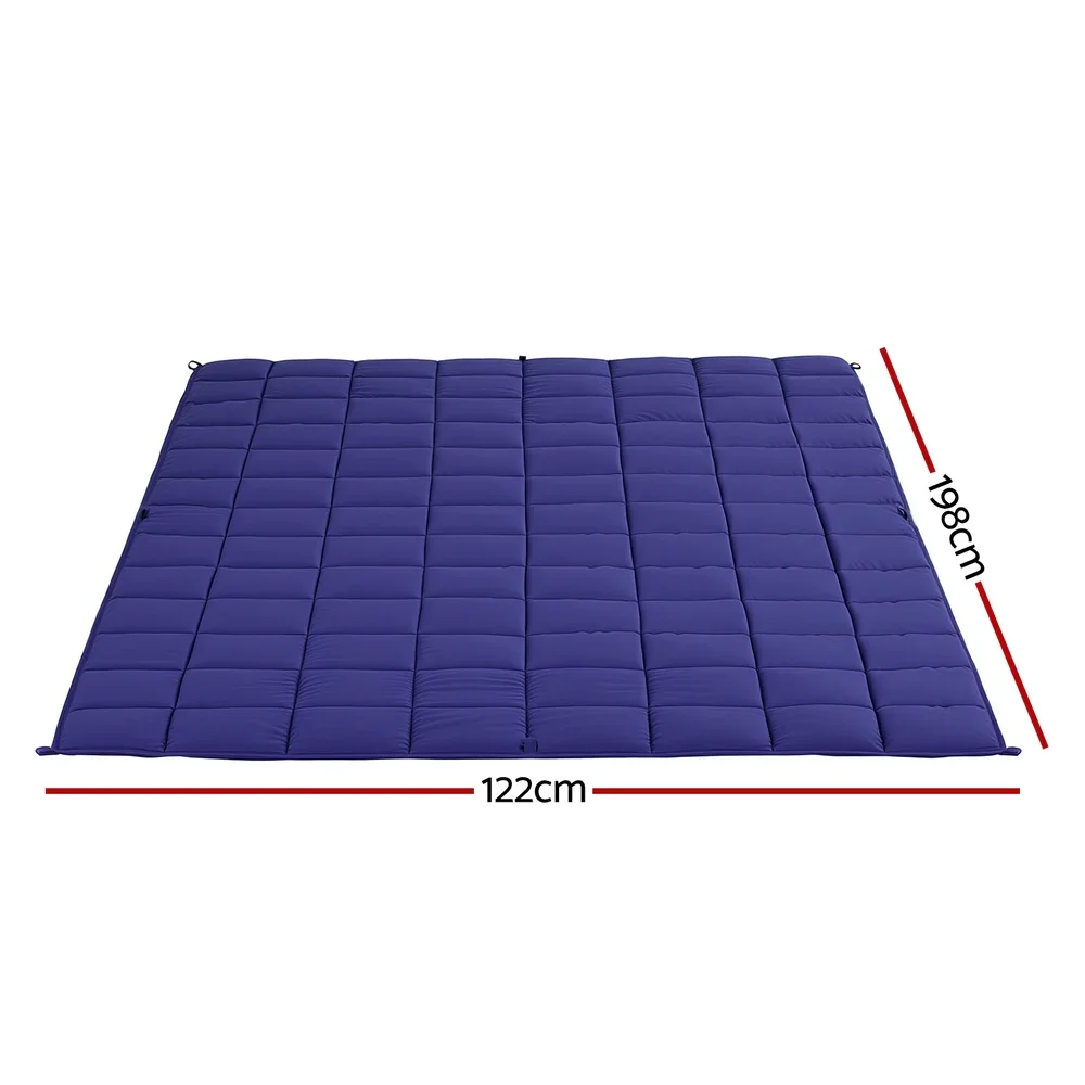 6.8kg Adults Size Anti Anxiety Weighted Blanket Gravity Blankets Royal Blue - Image 5