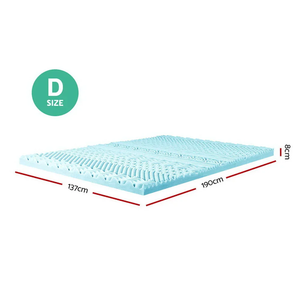 Memory Foam Mattress Topper 11-Zone 8cm Double - Image 3