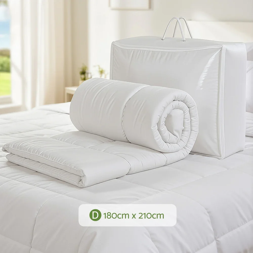 200GSM Bamboo Quilt Summer Quilts All Season Doona Duvet Lightweight Double - Image 3