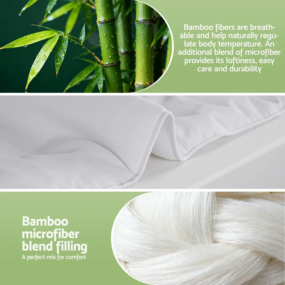 200GSM Bamboo Quilt Summer Quilts All Season Doona Duvet Lightweight Double - Image 5