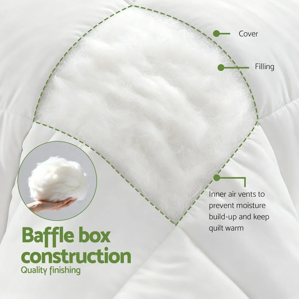 200GSM Bamboo Quilt Summer Quilts All Season Doona Duvet Lightweight Queen - Image 6