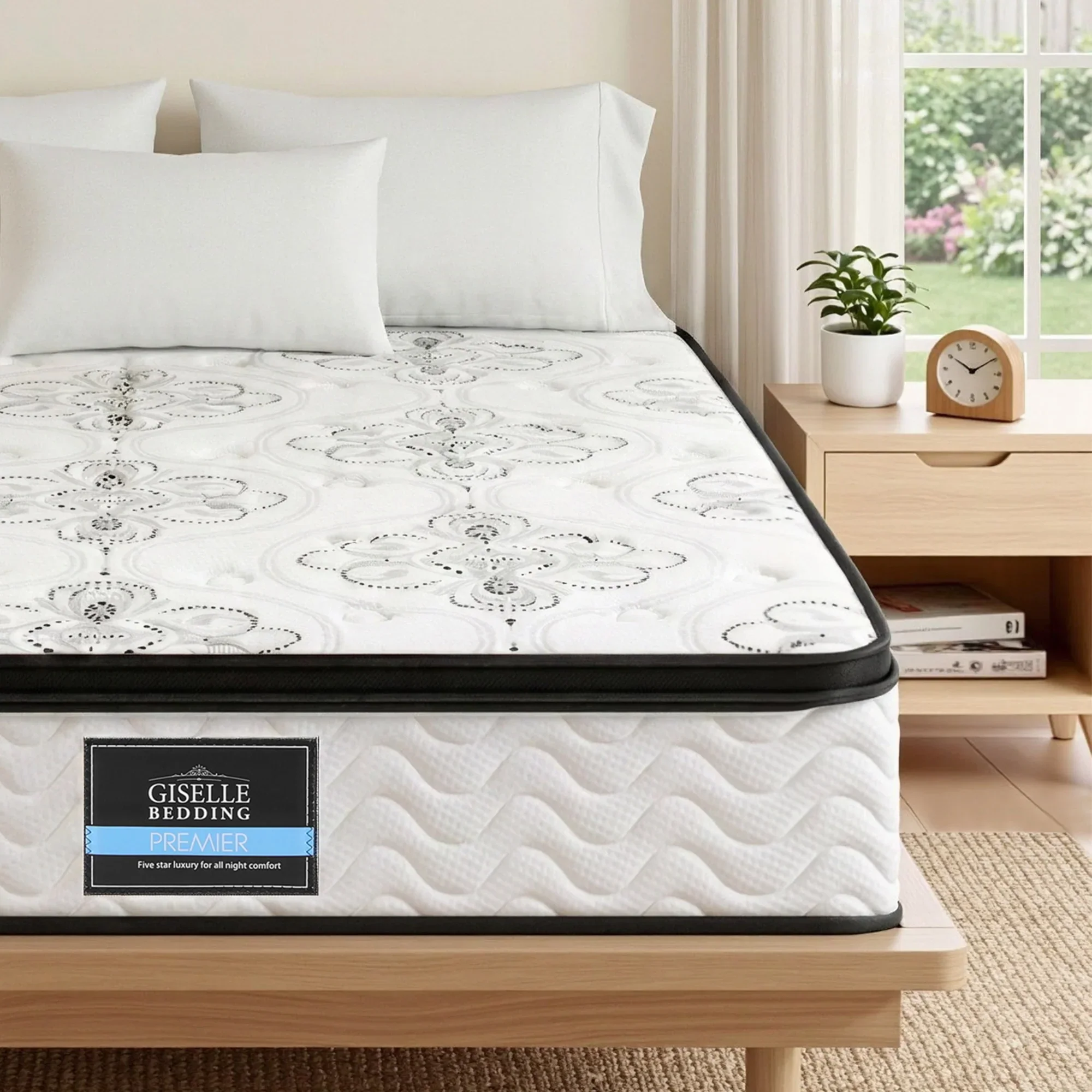 30cm Mattress Pocket Spring Medium Firm Foam Euro Top Double - Image 10