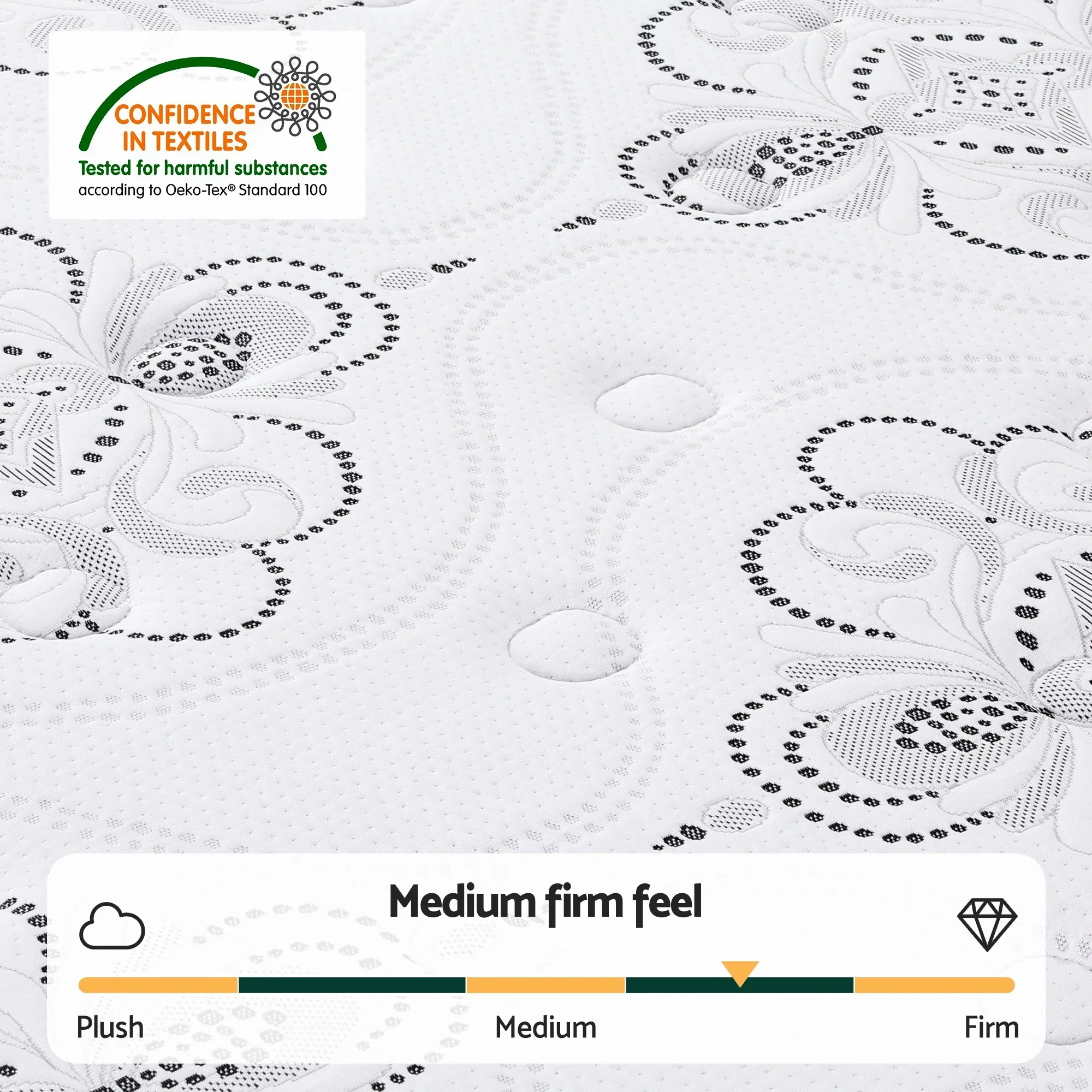 30cm Mattress Pocket Spring Medium Firm Foam Euro Top Single - Image 5
