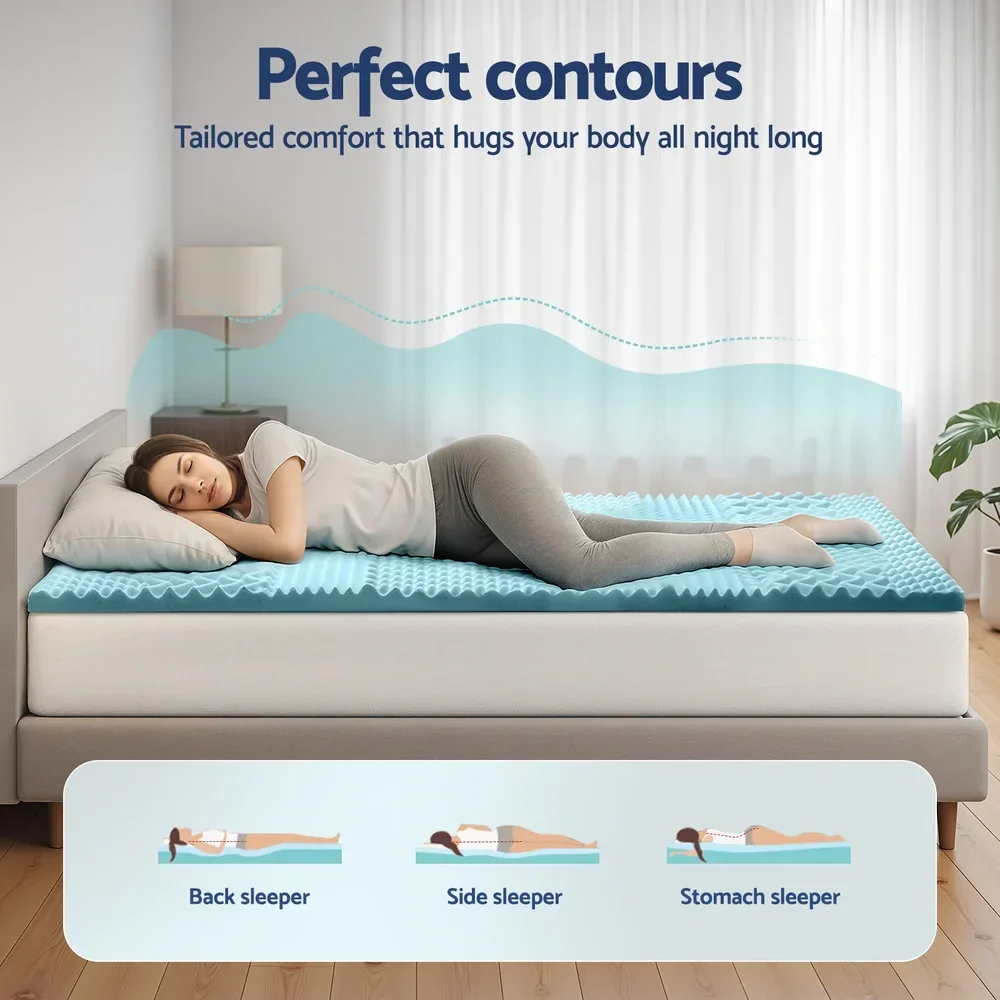5cm Memory Foam Mattress Topper 7-Zone King Single - Image 4