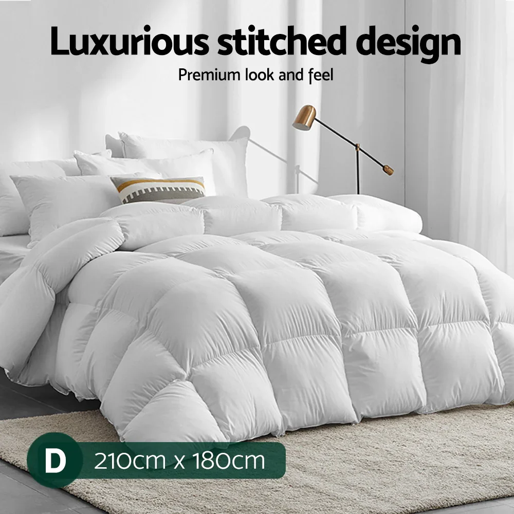 700GSM Duck Down Feather Quilt Duvet Doona Winter Blanket Double - Image 2
