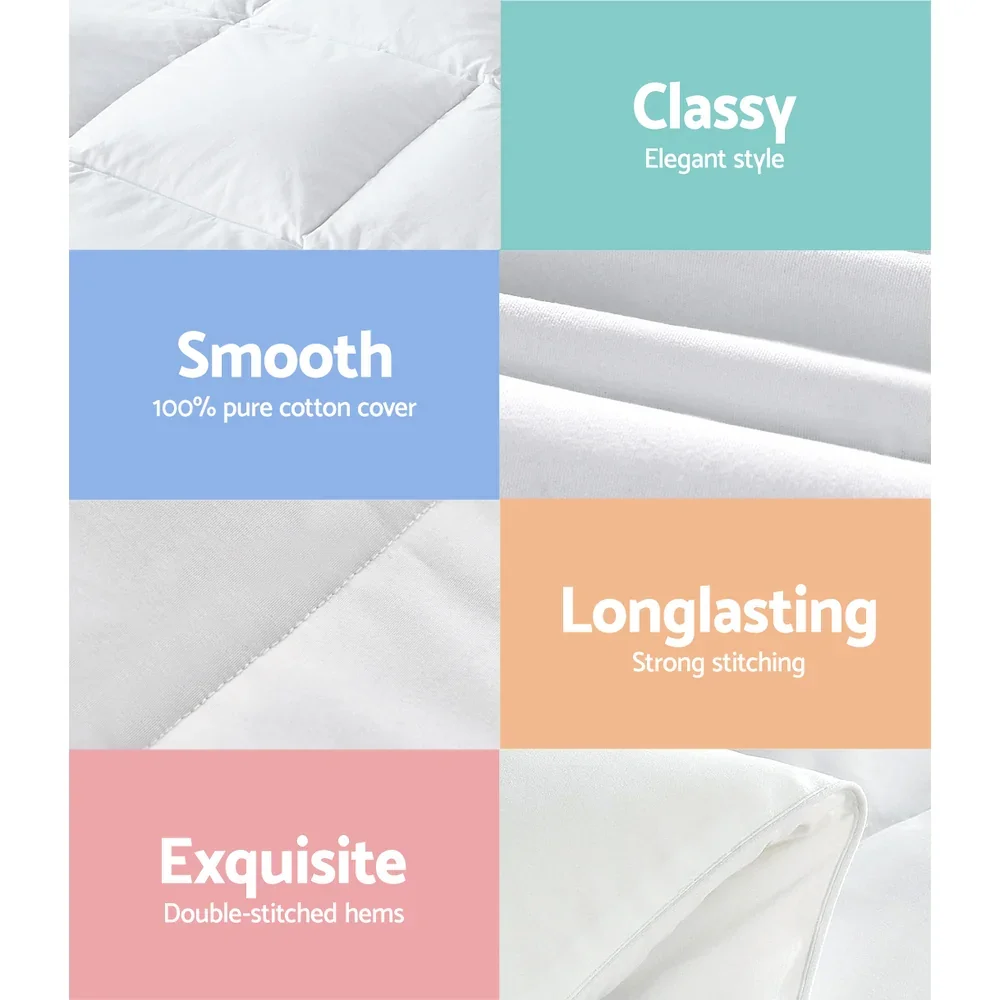 800GSM Goose Down Feather Quilt Super King - Image 6