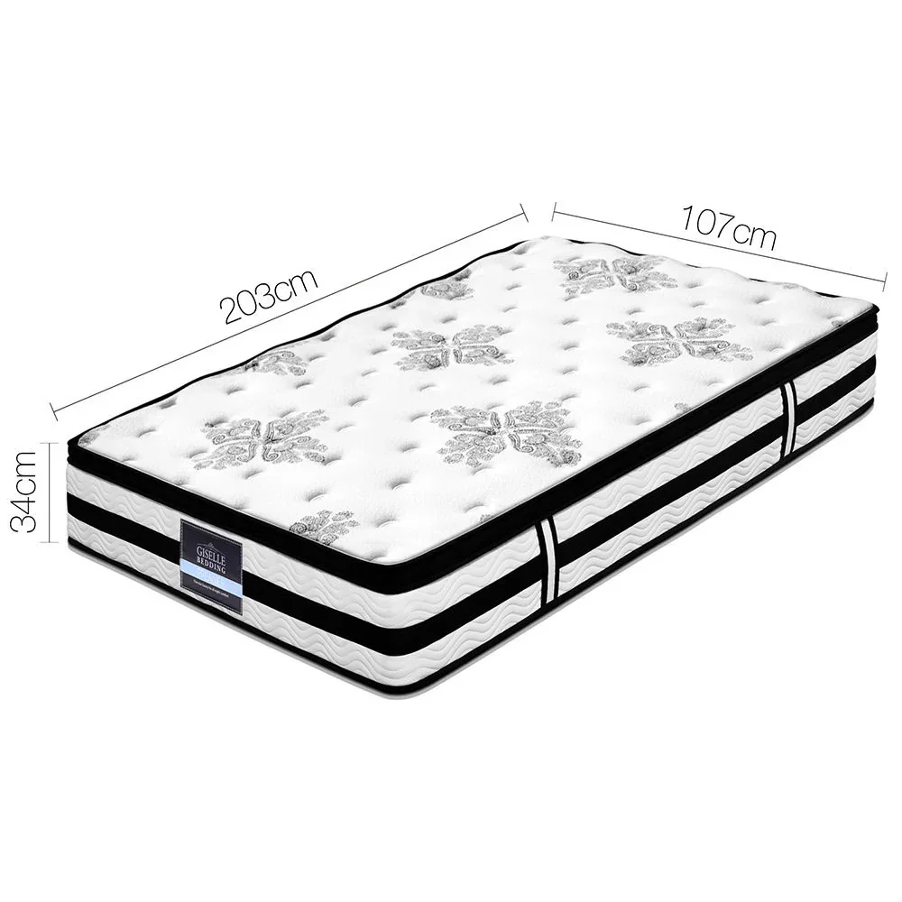 34cm Mattress Euro Top Pocket Spring King Single - Image 2