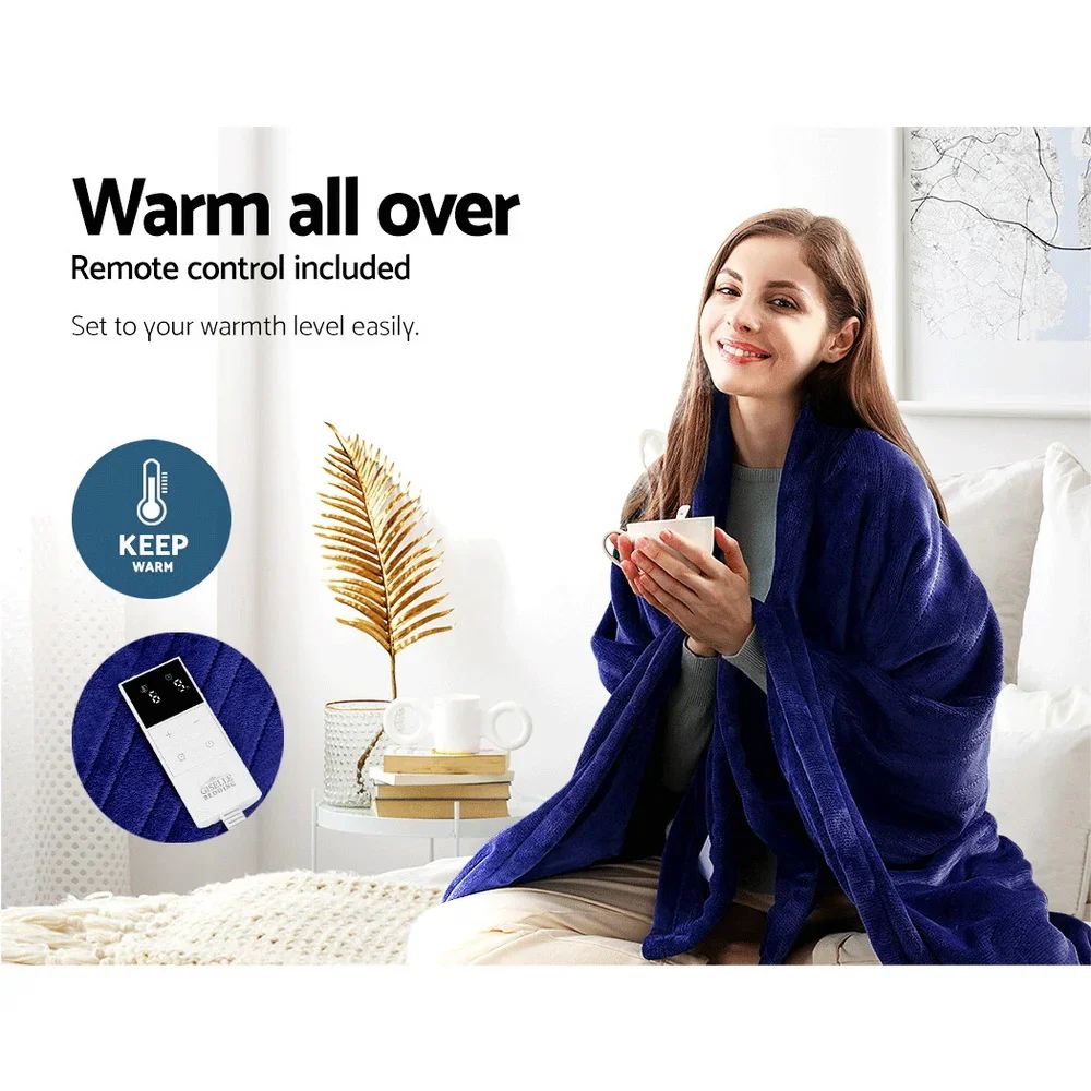 Electric Throw Blanket - Navy - Image 4