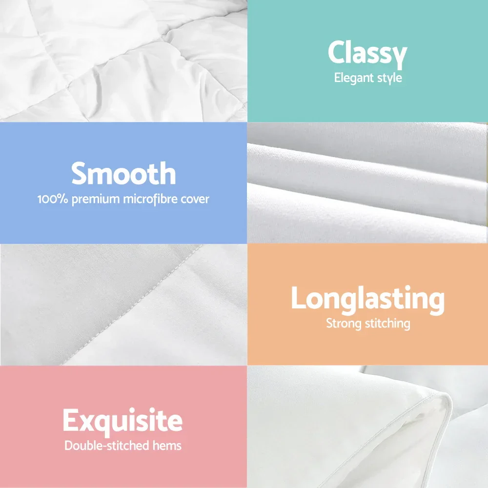 400GSM Microfibre Bamboo Quilt King - Image 5