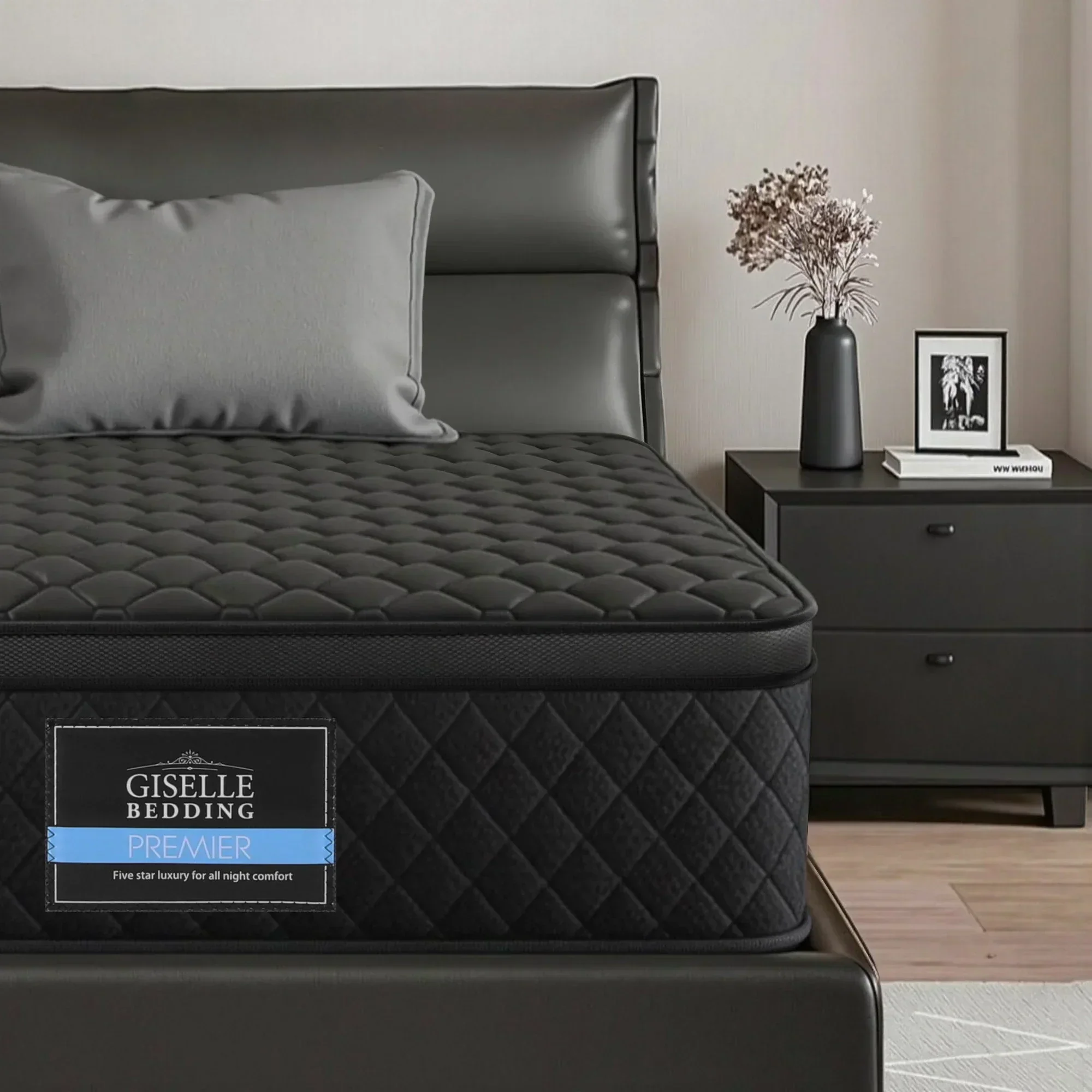 Mattress 34cm 5-Zone Pocket Spring Egg-crate Memory Foam King Single - Image 2