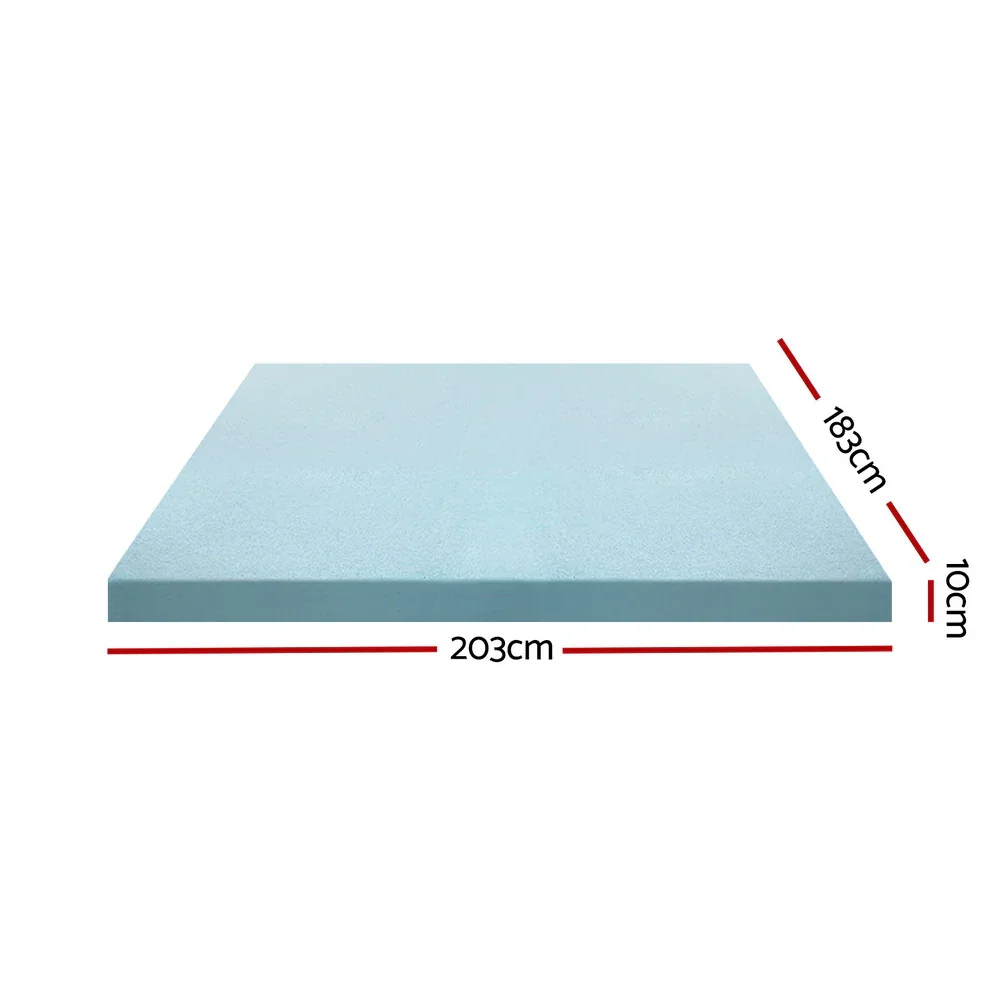 Memory Foam Mattress Topper Cool Gel Bed Mat Bamboo 10cm King - Image 2