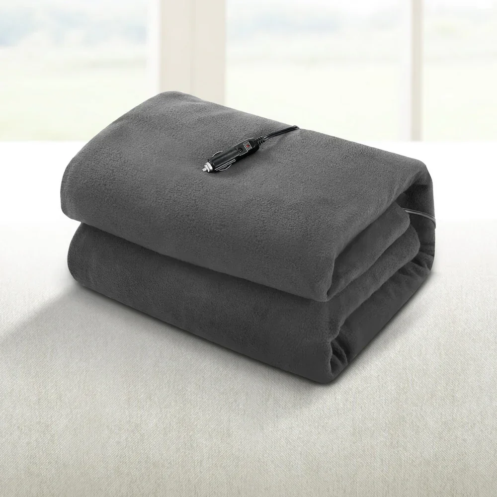 Electric Heated Blanket Car Throw Rug Grey - Image 7