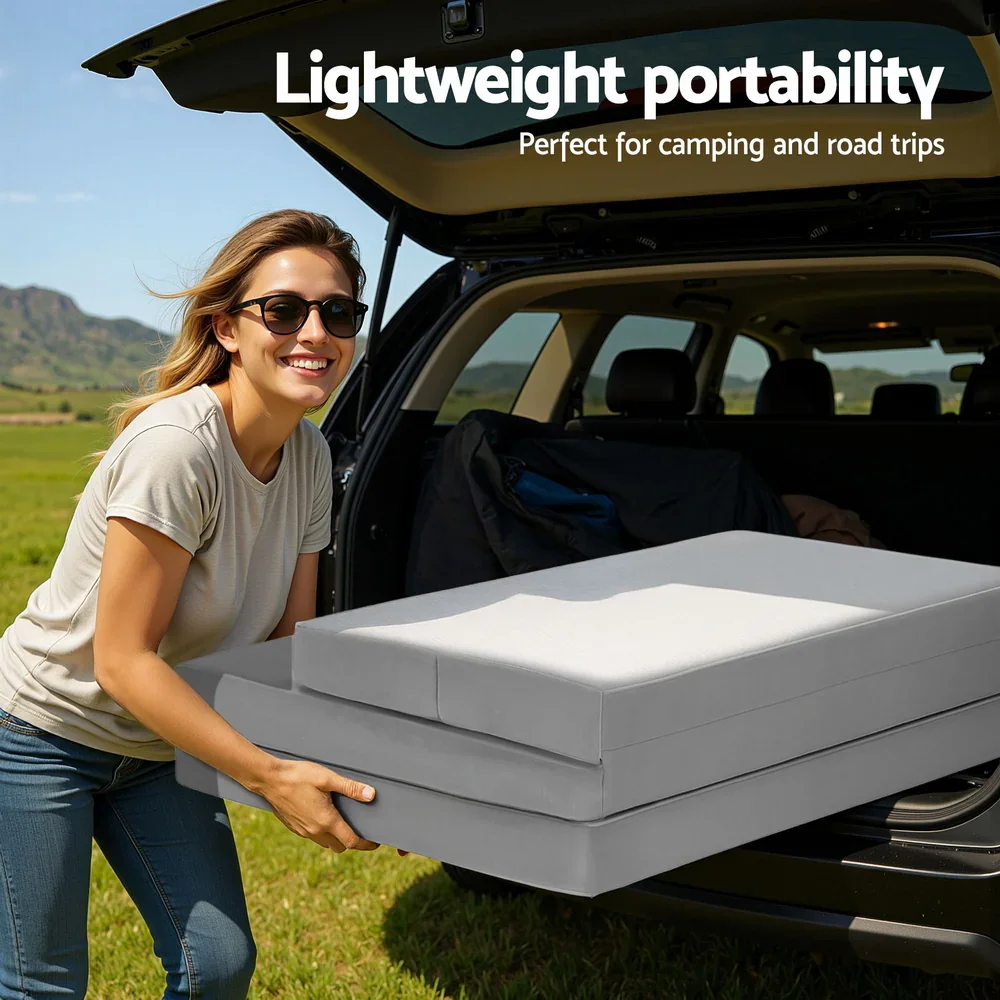 Foldable Mattress Folding Sofa Bed 4-fold Sleeping Camping Cushion Mat - Image 5