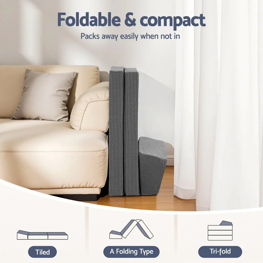 Foldable Mattress Folding Sofa Bed Trifold Sleeping Camping Cushion Mat - Image 4