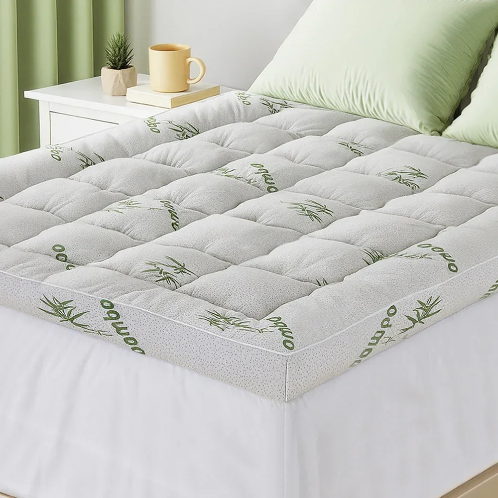 Mattress Topper 11cm Pillowtop toppers Bamboo Double - Image 7