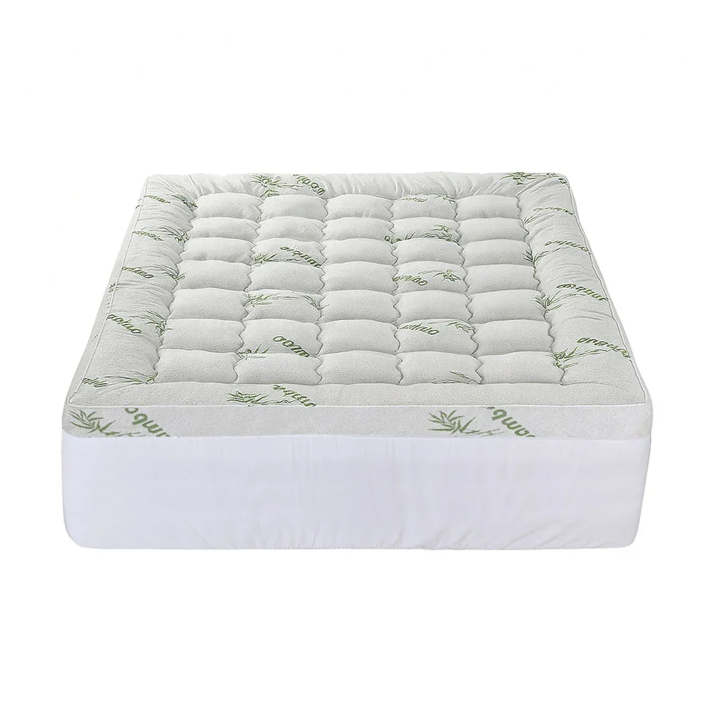 Mattress Topper 11cm Pillowtop toppers Bamboo Queen - Image 3