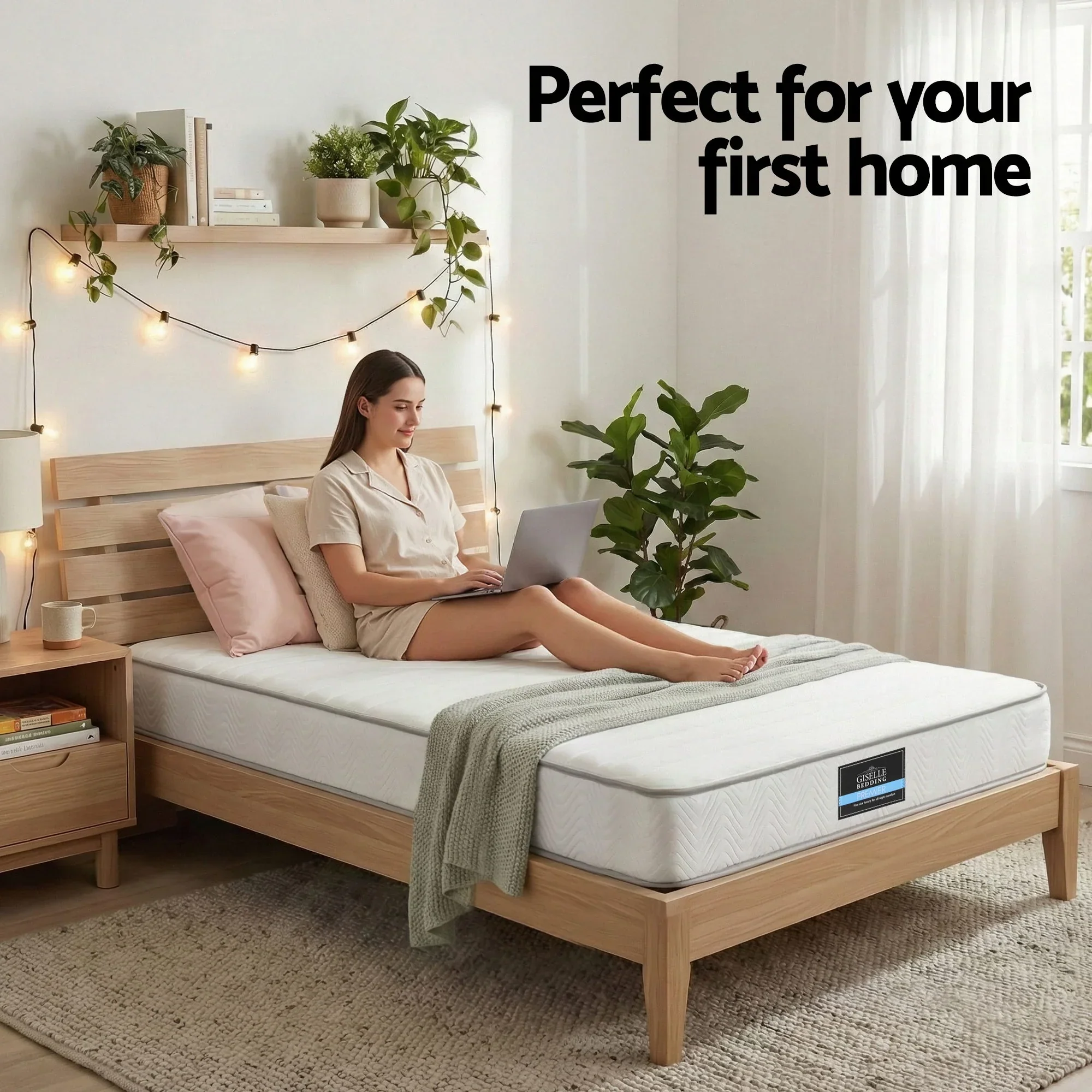 Single Mattress 20cm with Reinforced Edge Support Egg-Crate Foam - Image 8
