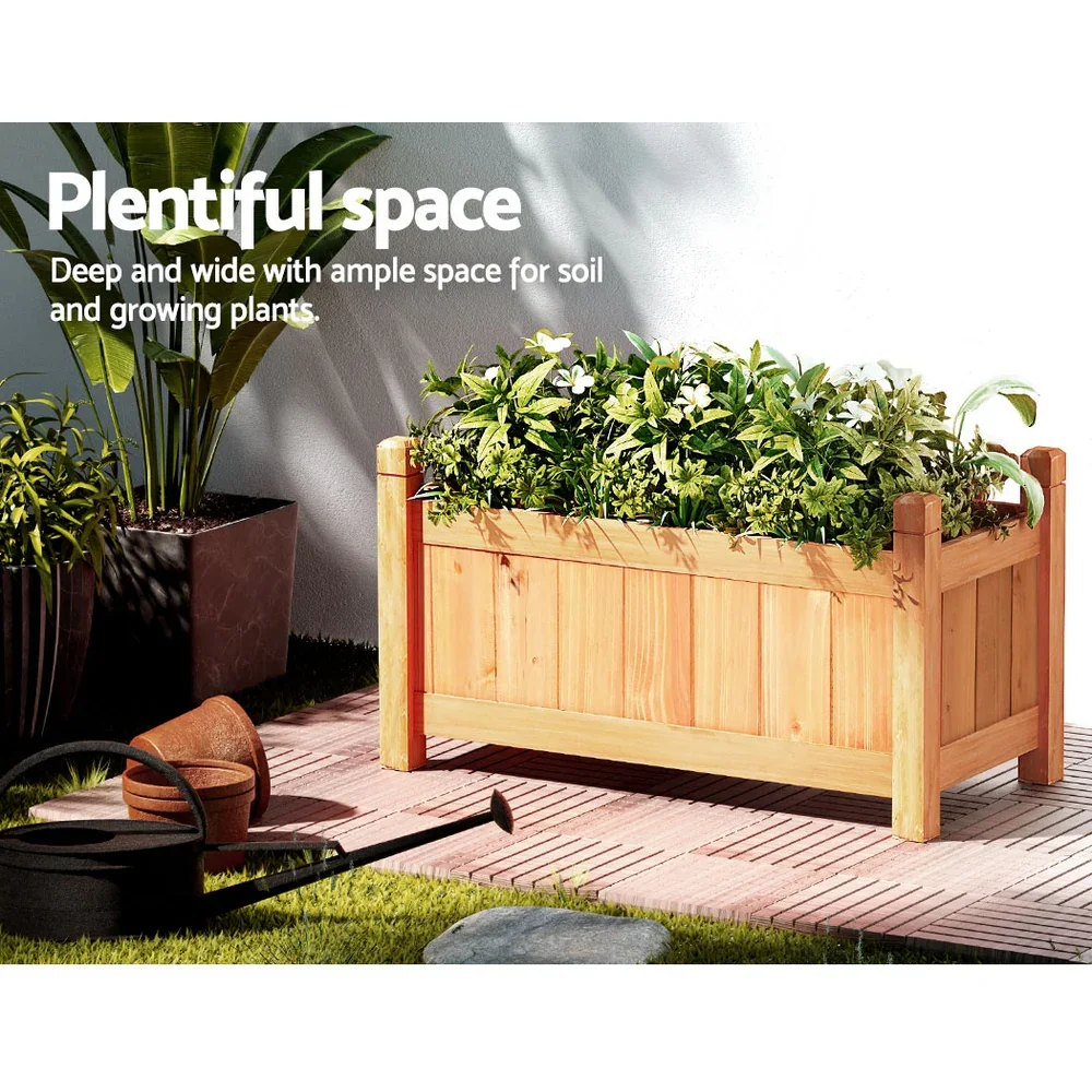 Garden Bed 60x30x33cm Wooden Planter Box Raised Container Growing - Image 7