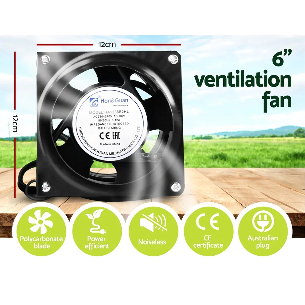 Grow Tent Light Kit 280x140x200CM 2000W LED 6" Vent Fan, Grow Tent Light Kit LED 2000W Full Spectrum 6" Vent 280x140x200CM - Image 5