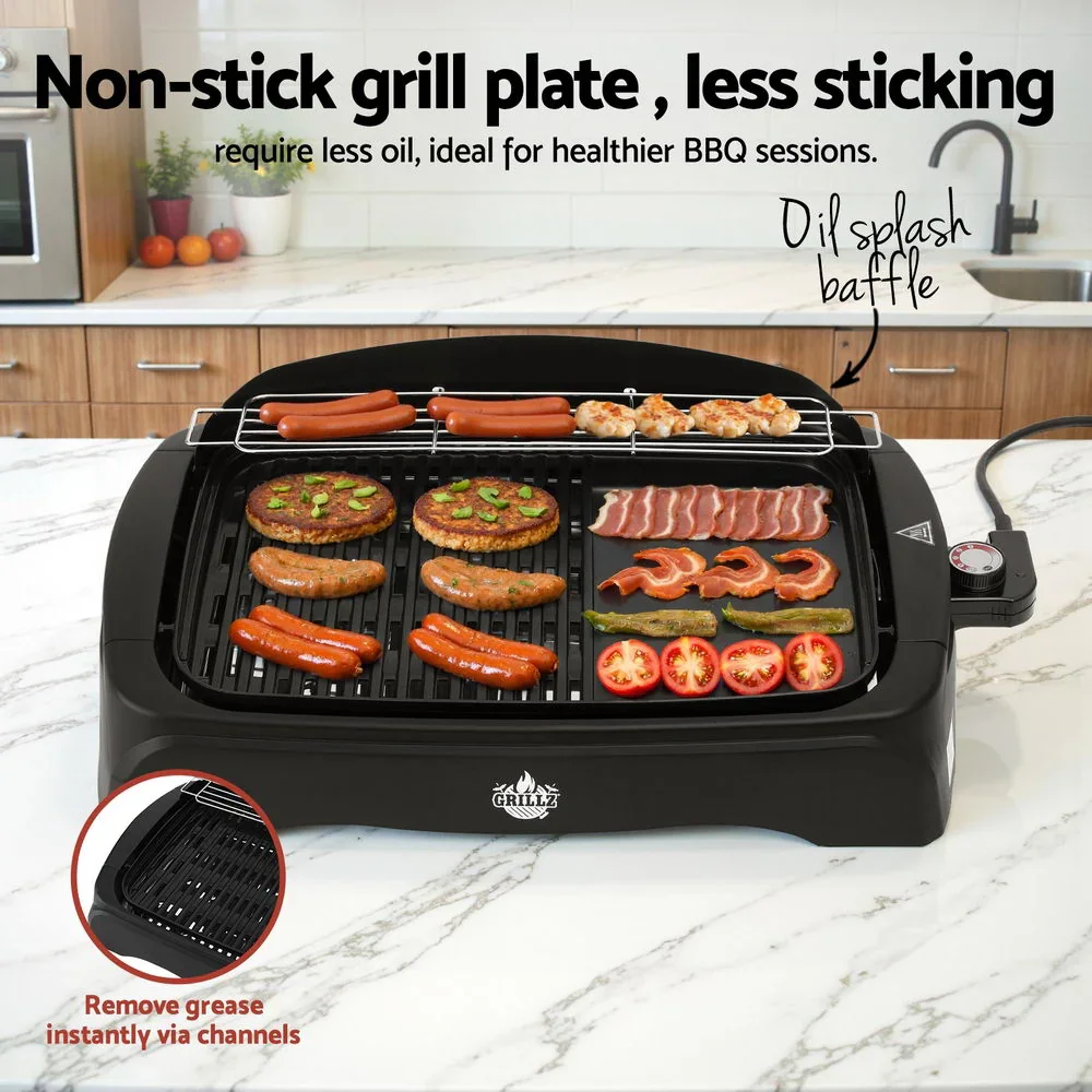 1950W Electric BBQ Grill Non-stick Plate for Indoor Outdoor - Image 4