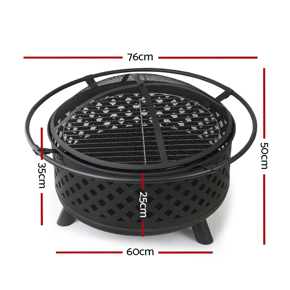 Fire Pit BBQ Grill 76cm - Image 3