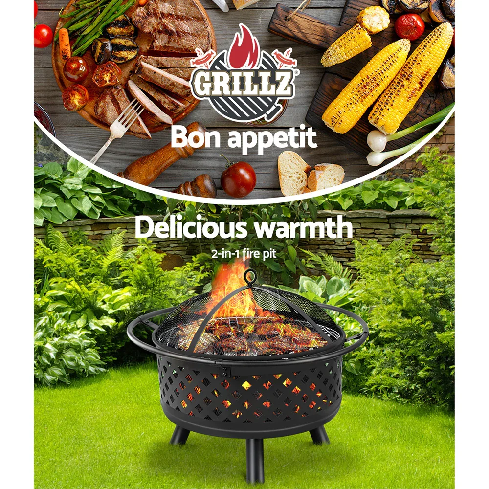 Fire Pit BBQ Grill 76cm - Image 5