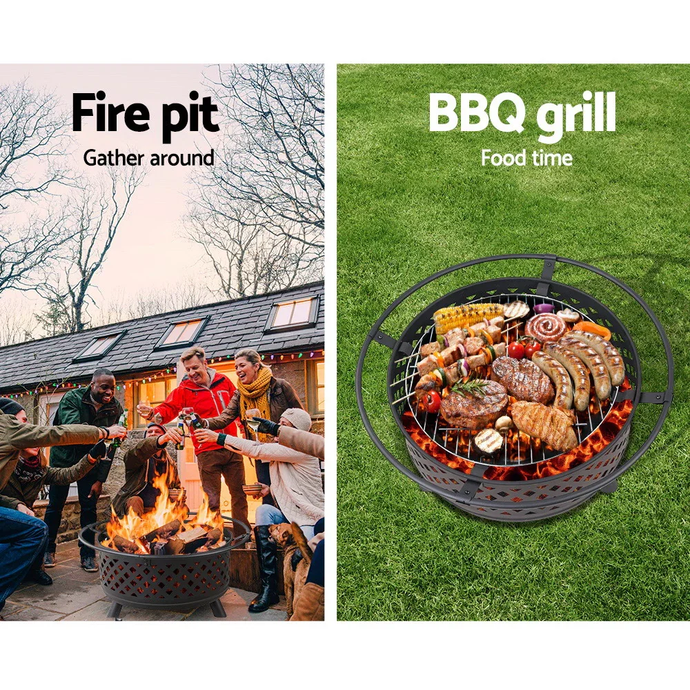 Fire Pit BBQ Grill 76cm - Image 6