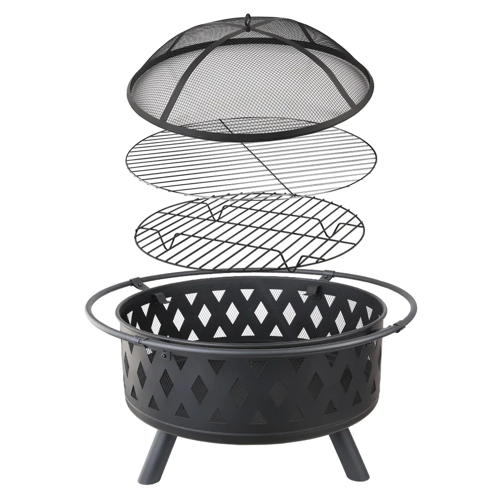 Fire Pit BBQ Grill 82cm - Image 4