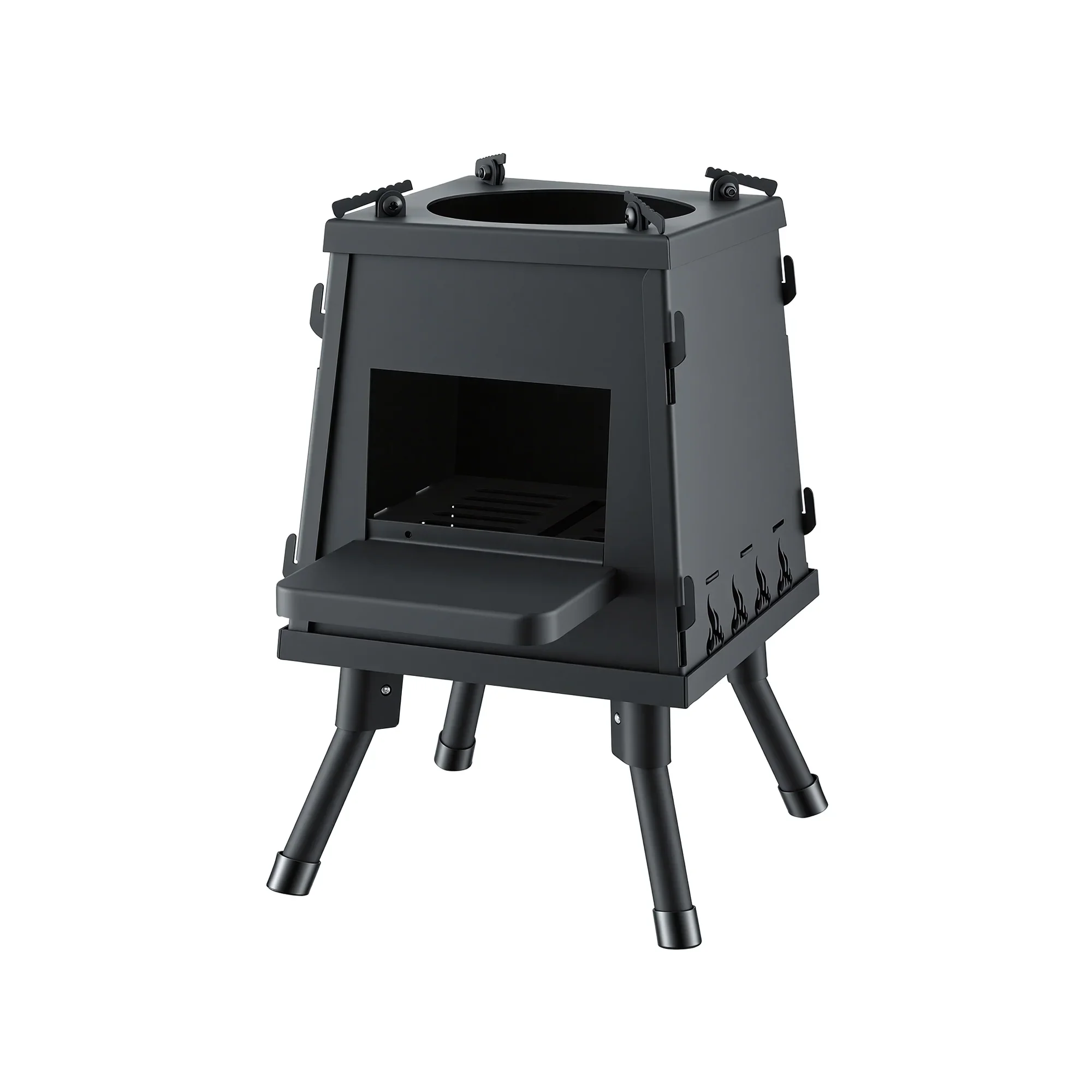 Fire Pit BBQ Portable Outdoor Fireplace Metal Camping Stove for Boiling Water, BBQ, Picnics - Image 8