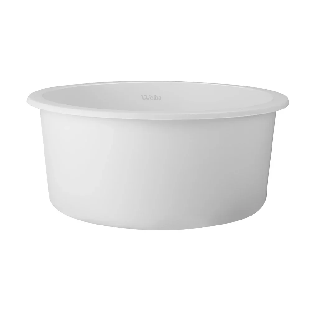Granite Sink Single Bowl 430mmx430mm White - Image 4