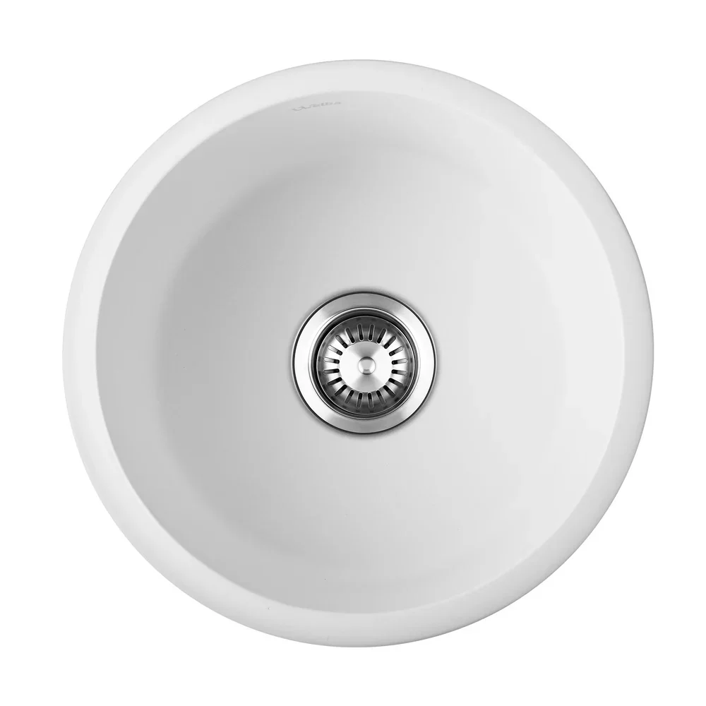 Granite Sink Single Bowl 430mmx430mm White - Image 6