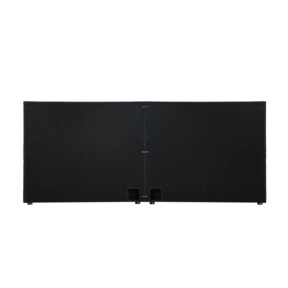 Bed Frame Headboard Double Queen King Bedhead Black Leather - Image 4