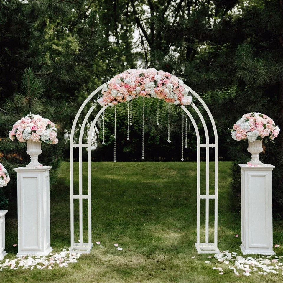 Heavy Strong Metal Wedding Arch Garden Arbor Floral Backdrop Stand Indoor Outdoor - Image 3