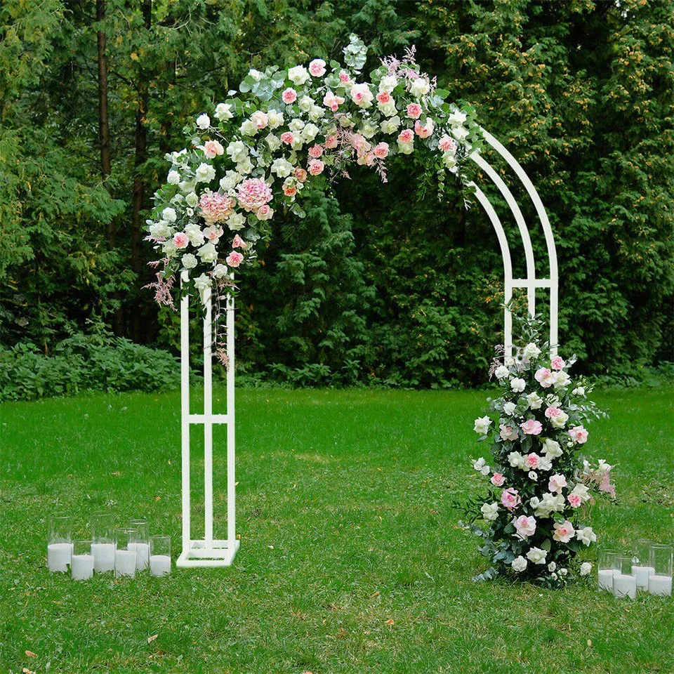 Heavy Strong Metal Wedding Arch Garden Arbor Floral Backdrop Stand Indoor Outdoor - Image 6