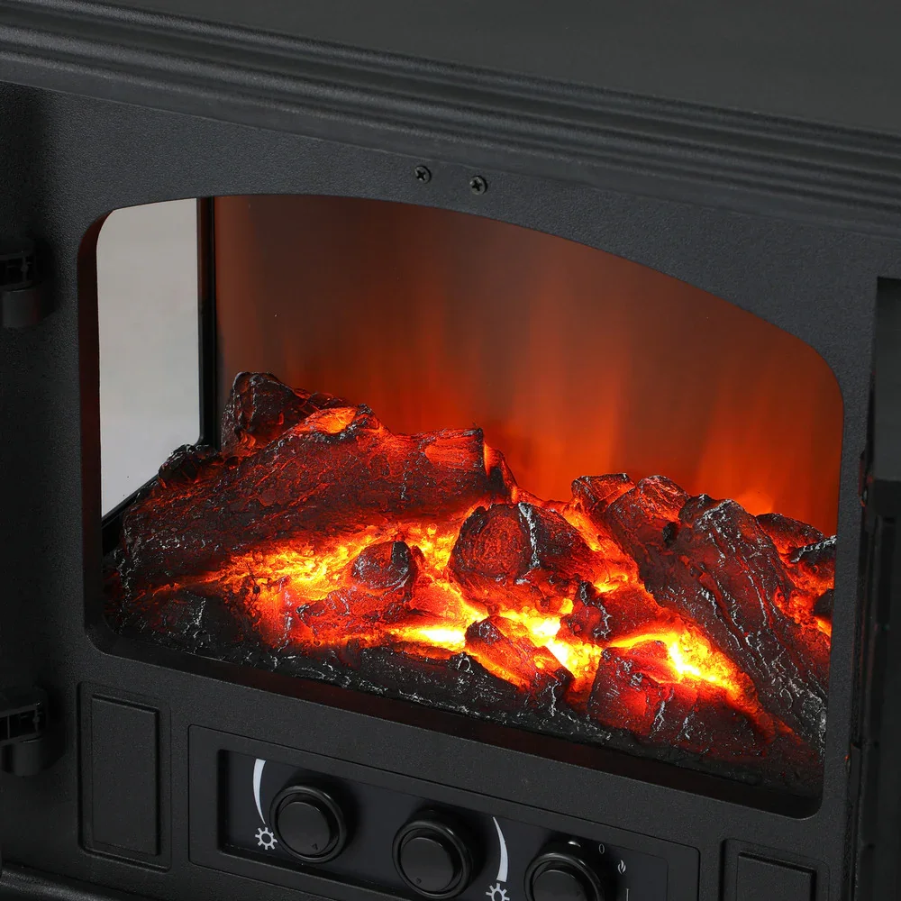 Electric Fireplace Heater Freestanding 3D Flame Effect 2000W - Image 3