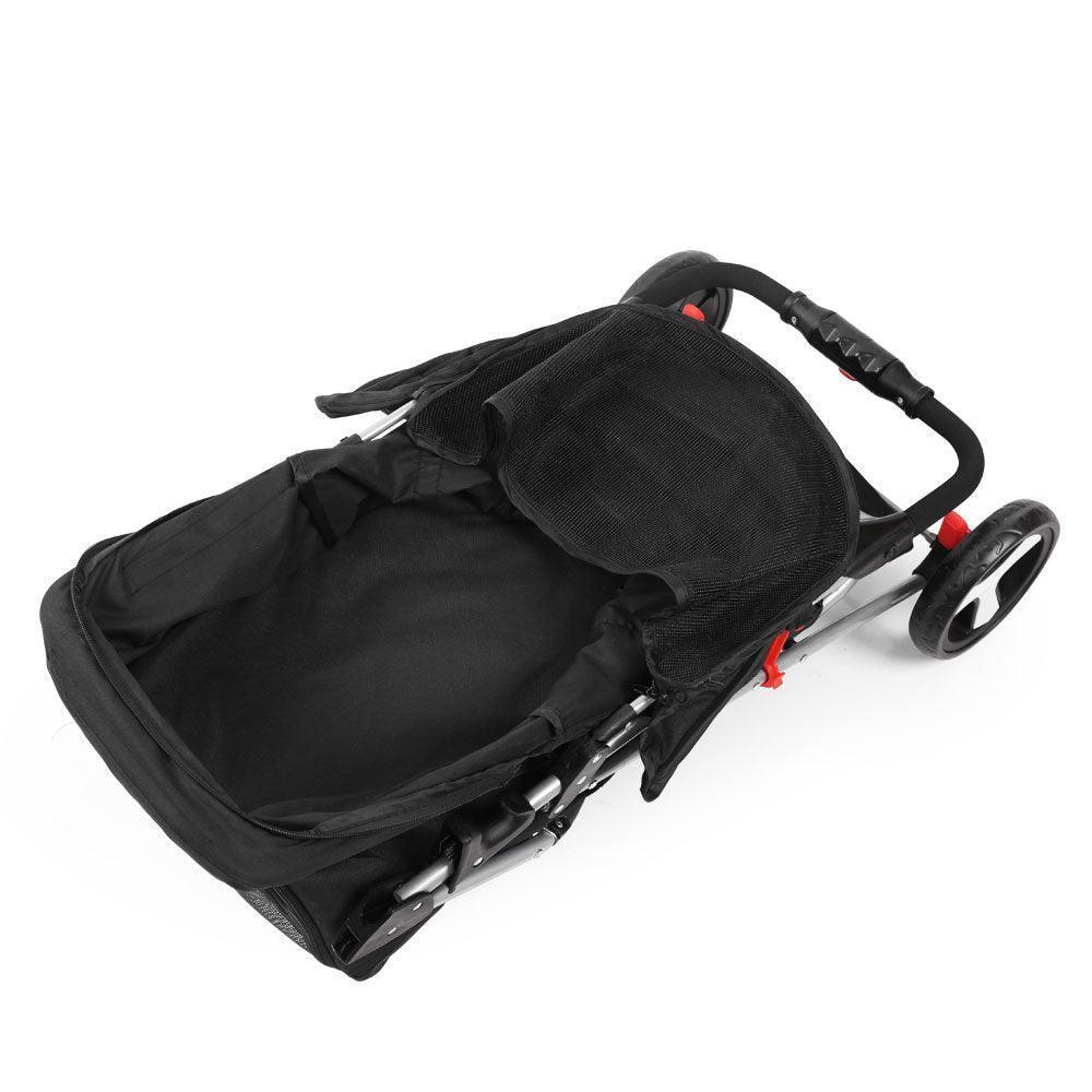 Pet Stroller Dog Pram Cat Carrier Large Travel Pushchair Foldable 3 Wheels - Image 6