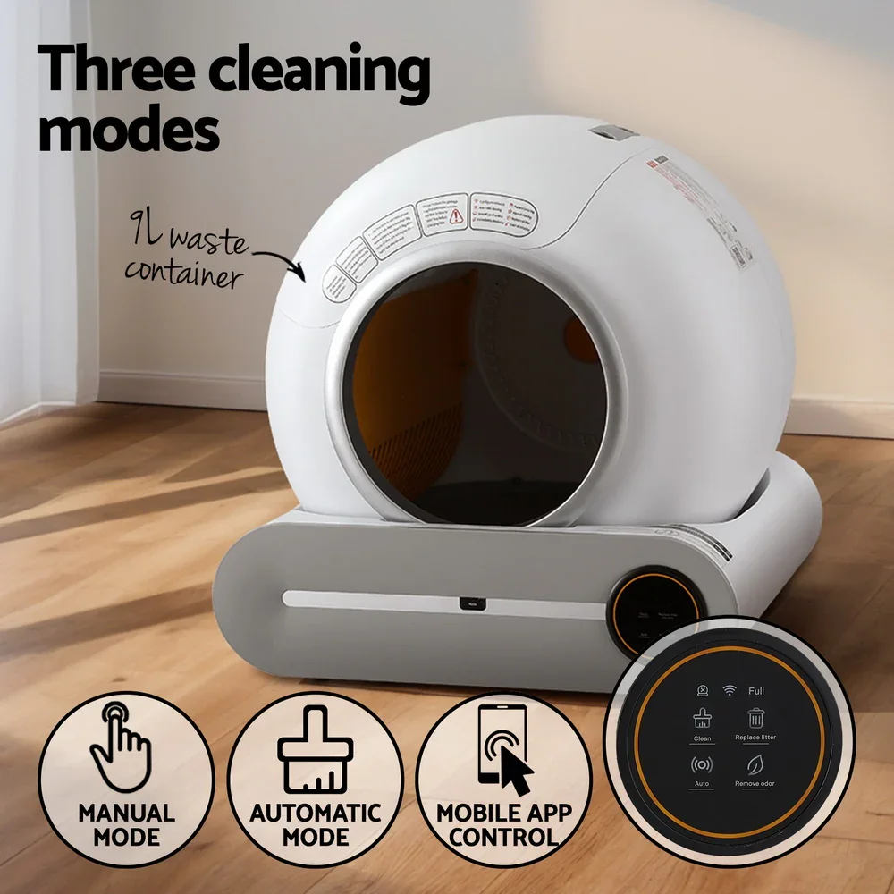 Automatic Cat Litter Box Self-Cleaning Large Smart Cat Litter Box Toilet App Control 9L - Image 4